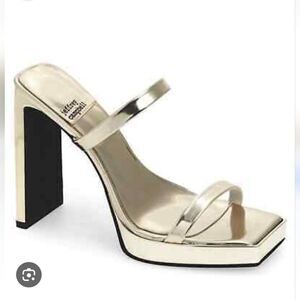Jeffrey Campbell Gold Mirrored Sandals